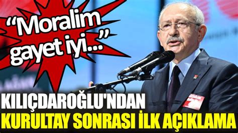 Kemal Kılıçdaroğlu’ndan Kurultay sonrası açıklama: Moralim gayet iyi. Çeşitli tartışmaların olması doğaldır